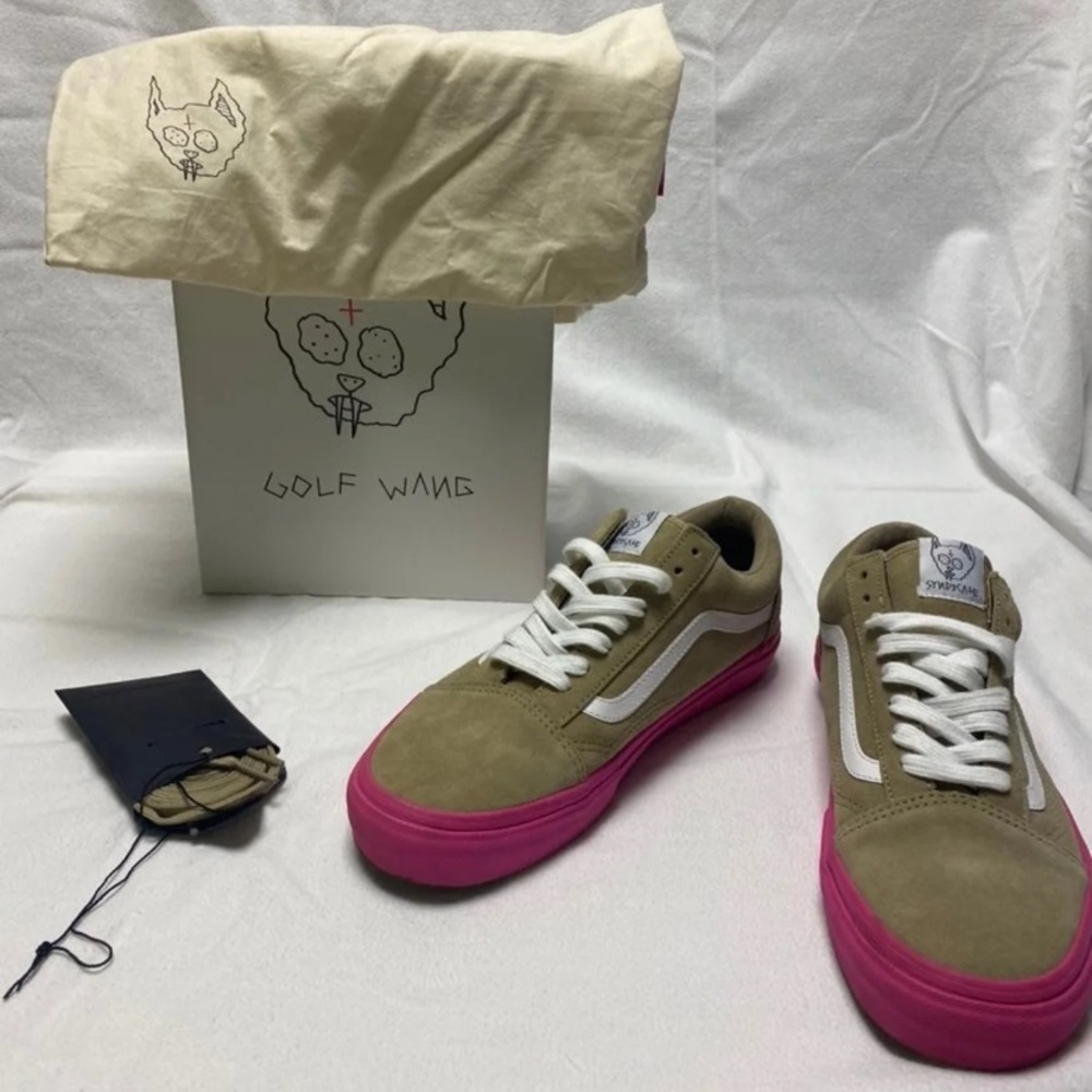 Vans x Pro S Gokf Wang Sneaker Collab Brown/Pink size 8.5